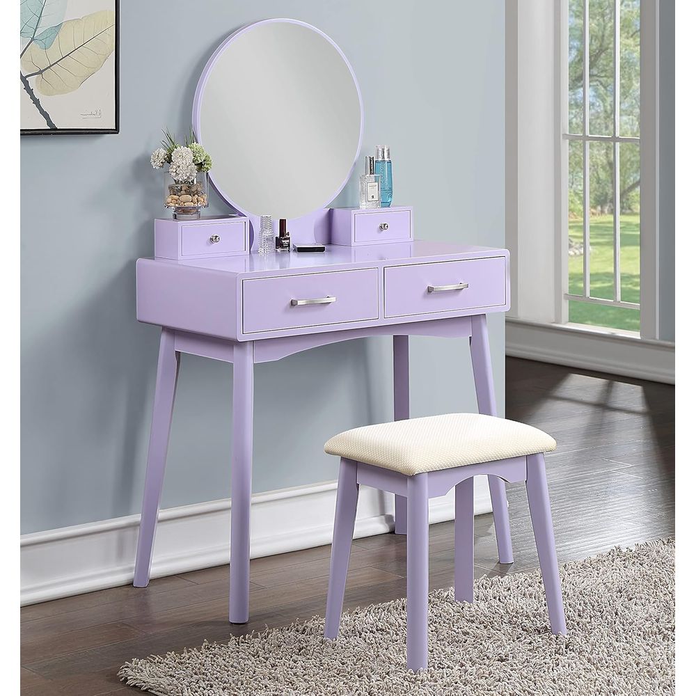 Beauty For You Makeup - Large Round Mirror Vanity Set with