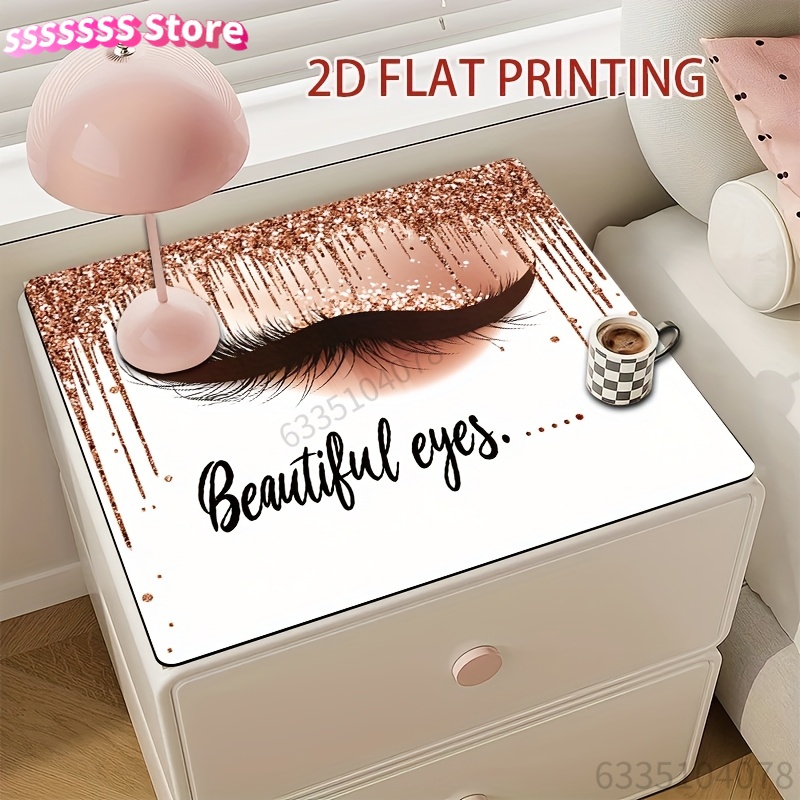 Makeup Is Beauty Quotes - Non-Slip 2D Flat Printing Desk Mat