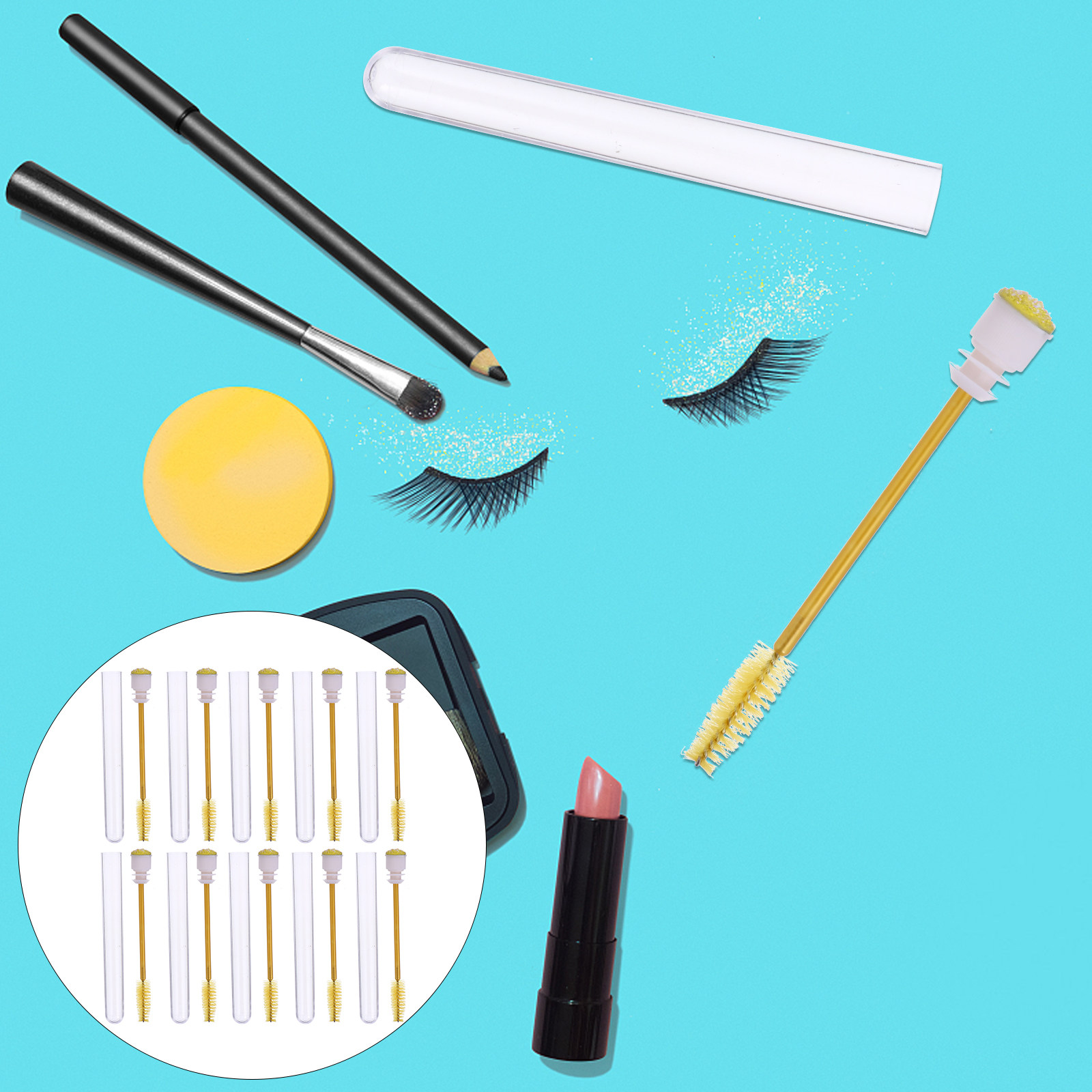 Beauty Makeup Youtube - 20Pcs Eyelash Brush Tubes ABS Lightweight