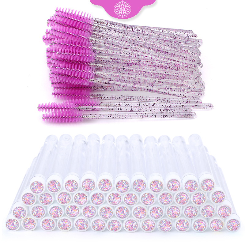 Beauty Makeup Youtube - 50/100pcs Diamond Eyebrow Brush Tube Disposable