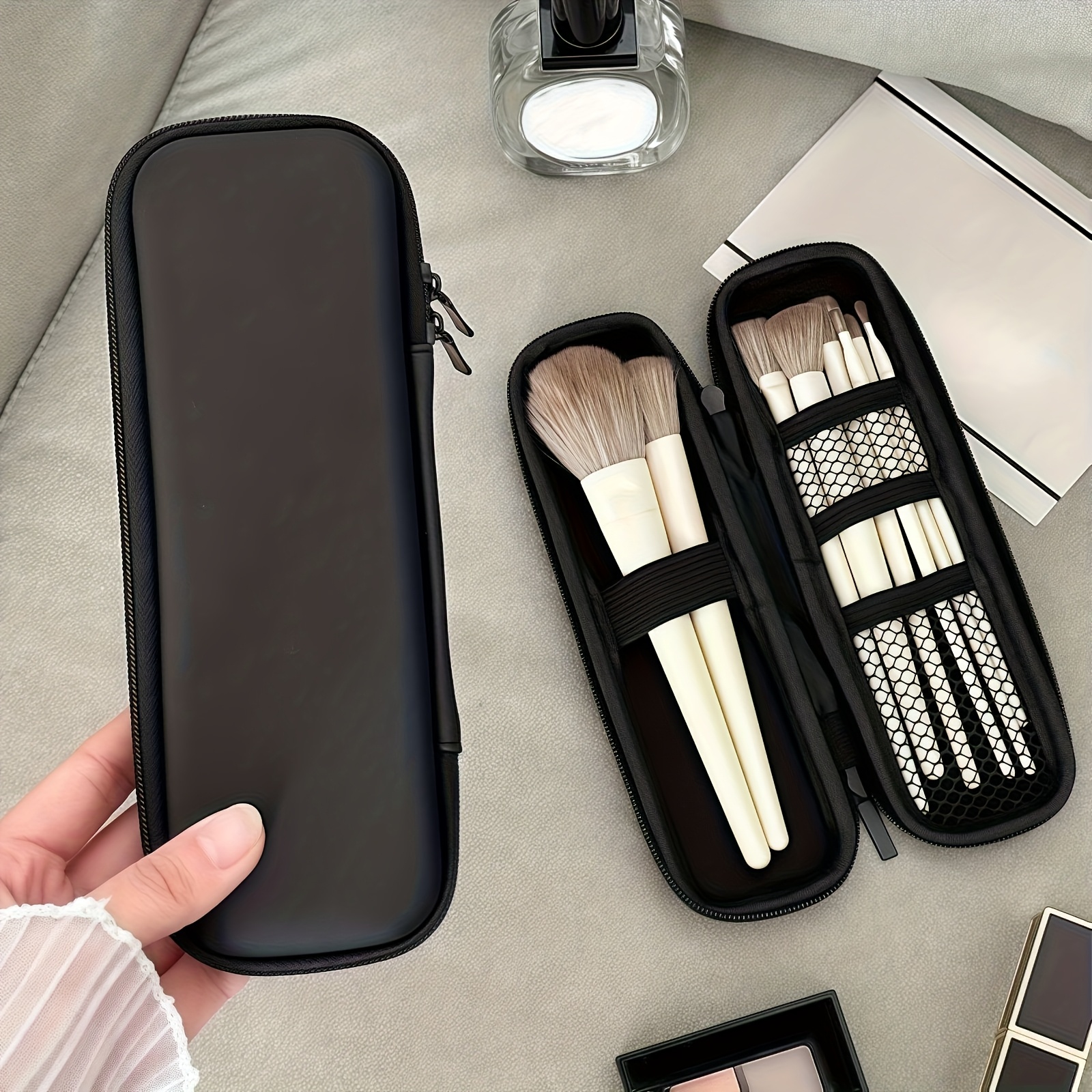 Makeup Beauty Ro - Portable Makeup Brush Organizer Case -