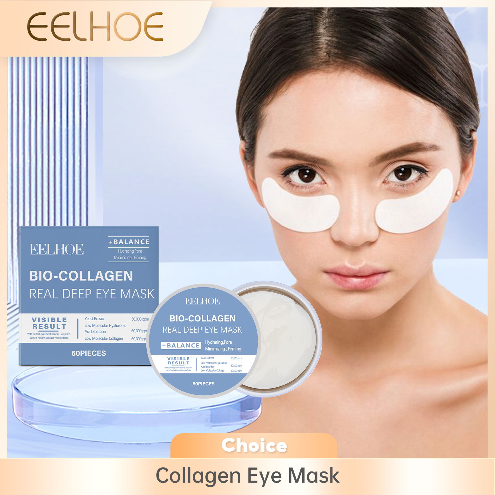 Collagen Eye Patch - EELHOE Collagen Eye Mask Anti Dark