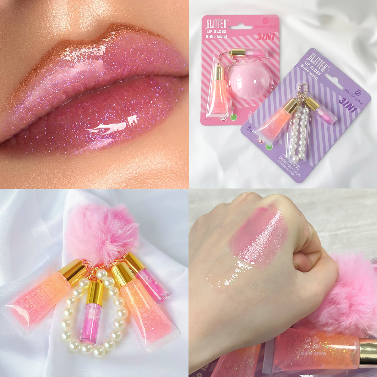2PCS Warm Change Lip Gloss Set - J Beauty Makeup avaliação e preço