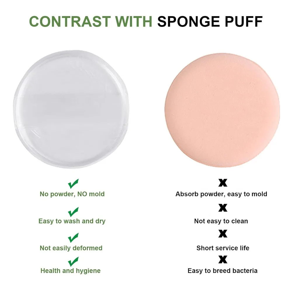 1-5Pcs Silicone Cosmetic Puff  - Beauty Blender In Makeup avaliação e preço