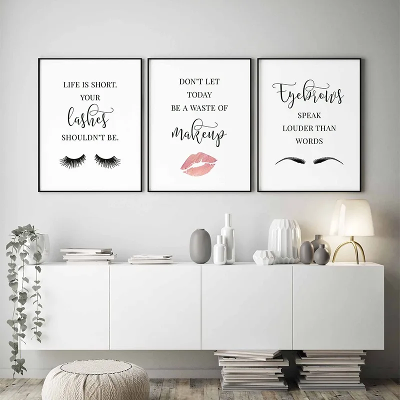 Makeup Quotes Poster Eyelash E - Makeup Is Beauty Quotes avaliação e preço