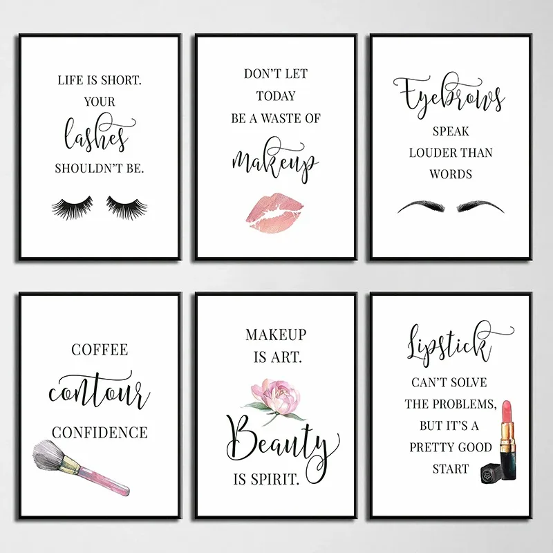 Makeup Quotes Poster Eyelash E - Makeup Is Beauty Quotes avaliação e preço