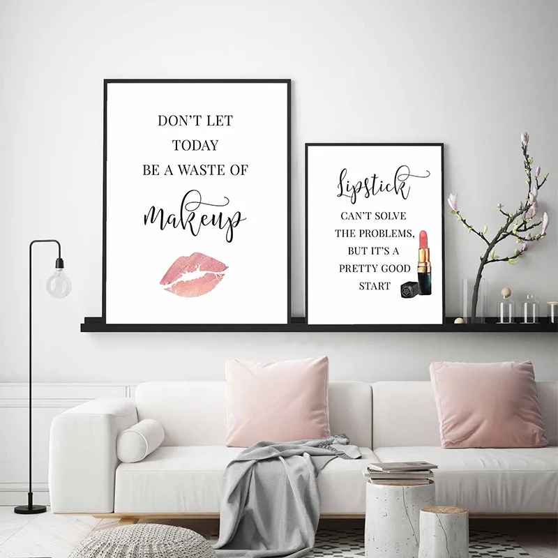 Makeup Quotes Poster Eyelash E - Makeup Is Beauty Quotes avaliação e preço