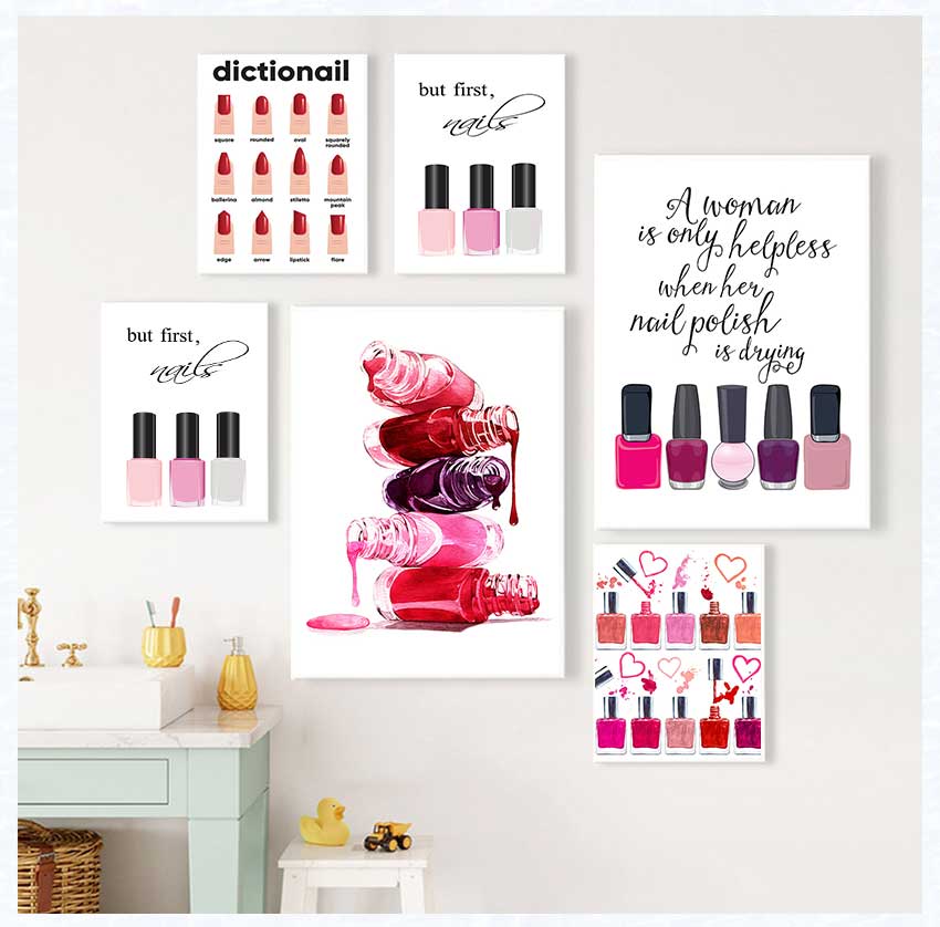 Art Posters and Prints Nail Te - Makeup Is Beauty Quotes avaliação e preço