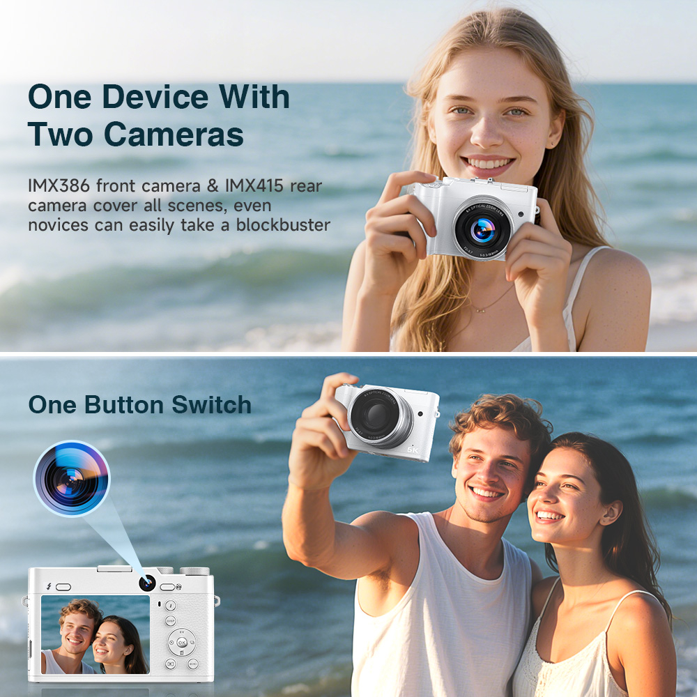 5K 64MP WiFi Digital Camera, 6 - Beauty Makeup App avaliação e preço