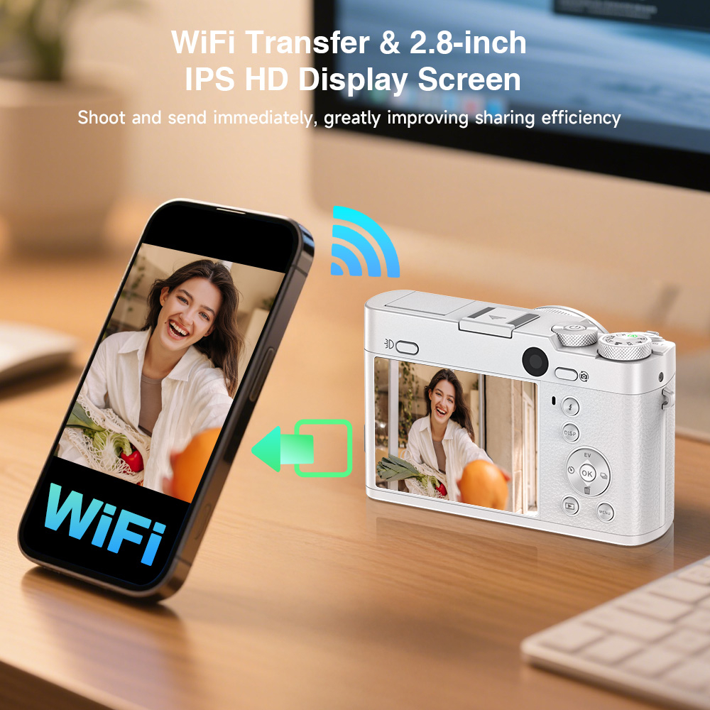 5K 64MP WiFi Digital Camera, 6 - Beauty Makeup App avaliação e preço