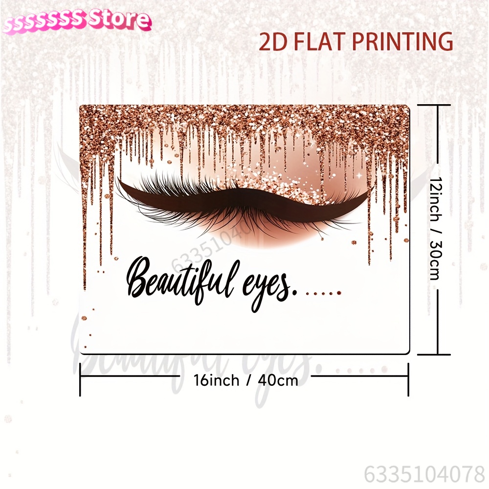 Non-Slip 2D Flat Printing Desk - Makeup Is Beauty Quotes avaliação e preço