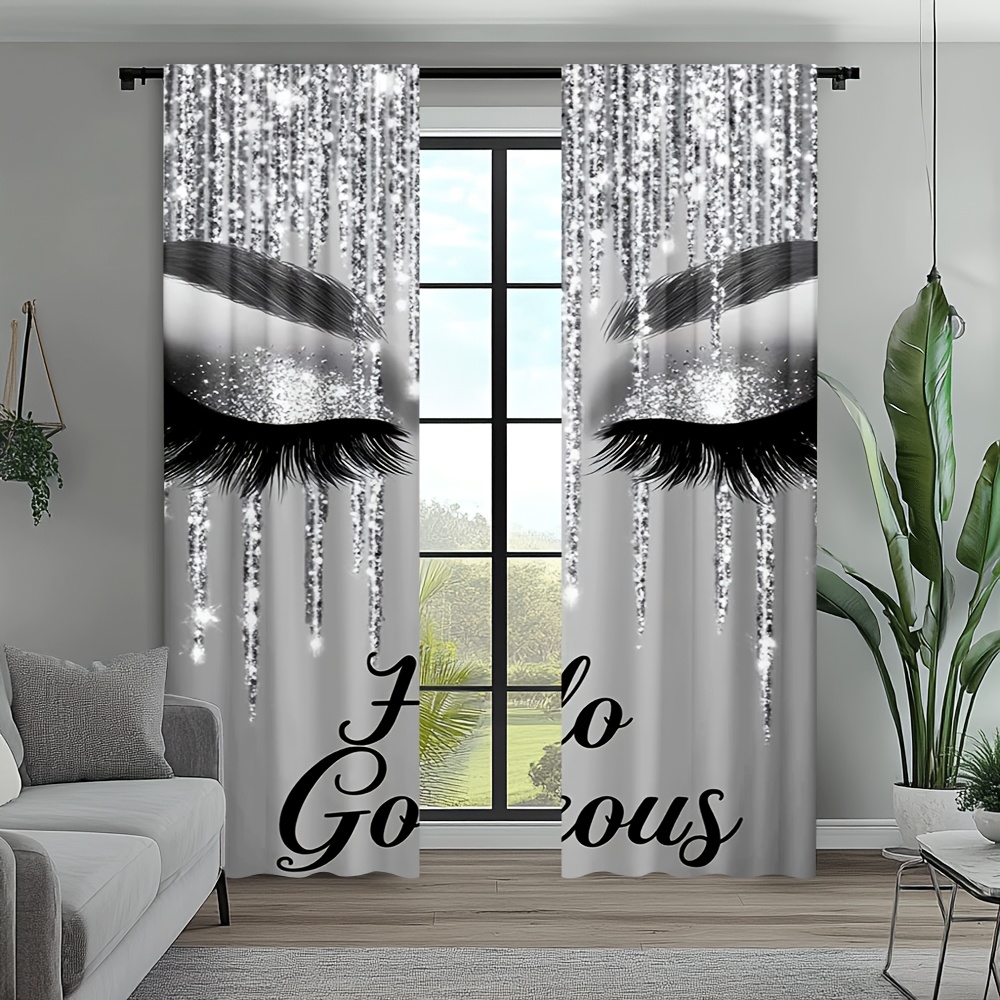 2pcs Eyelash Curtains Silver G - Beauty Makeup Youtube avaliação e preço