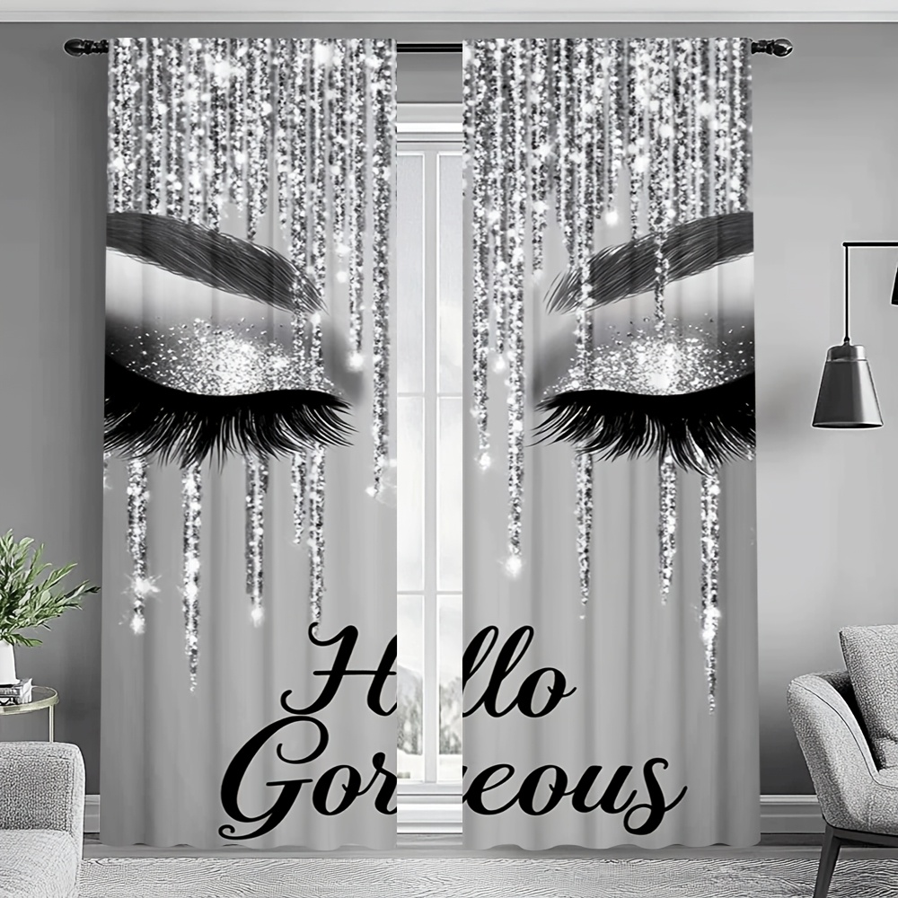 2pcs Eyelash Curtains Silver G - Beauty Makeup Youtube avaliação e preço