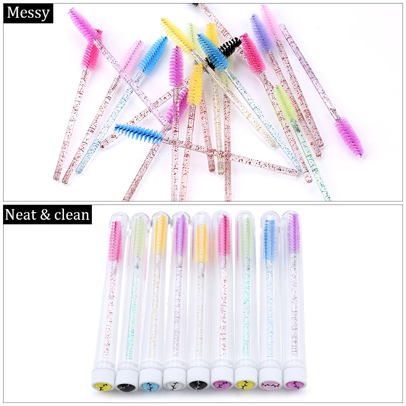 100PCS Disposable Eyelash Brus - Beauty Makeup Youtube avaliação e preço