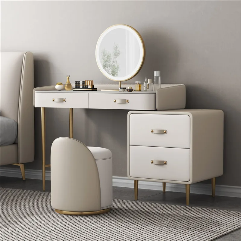 Desk Makeup Table Drawers Mirr - Beauty Without Makeup avaliação e preço