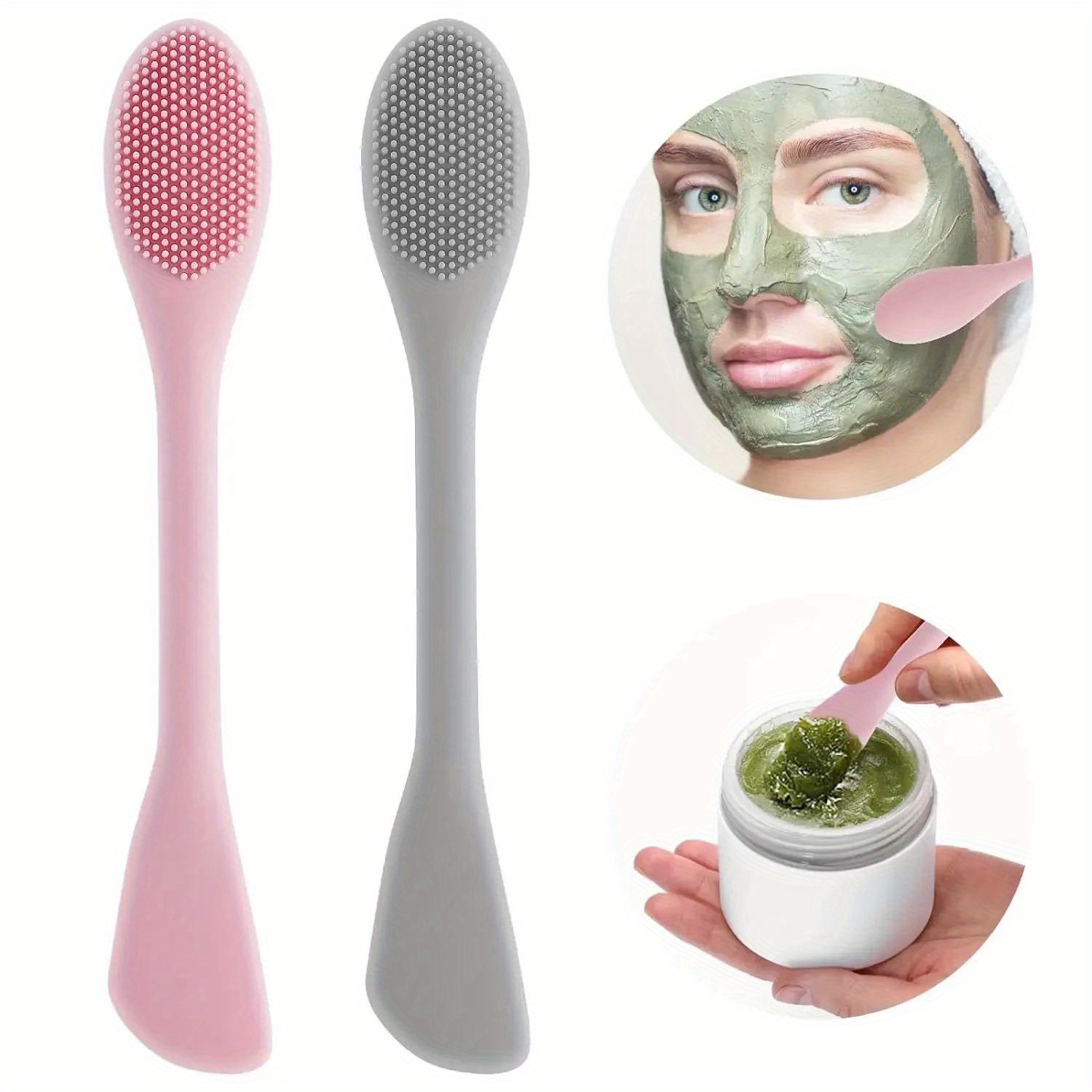 Double Head Facial Mask Brush  - Makeup Beauty Ro avaliação e preço