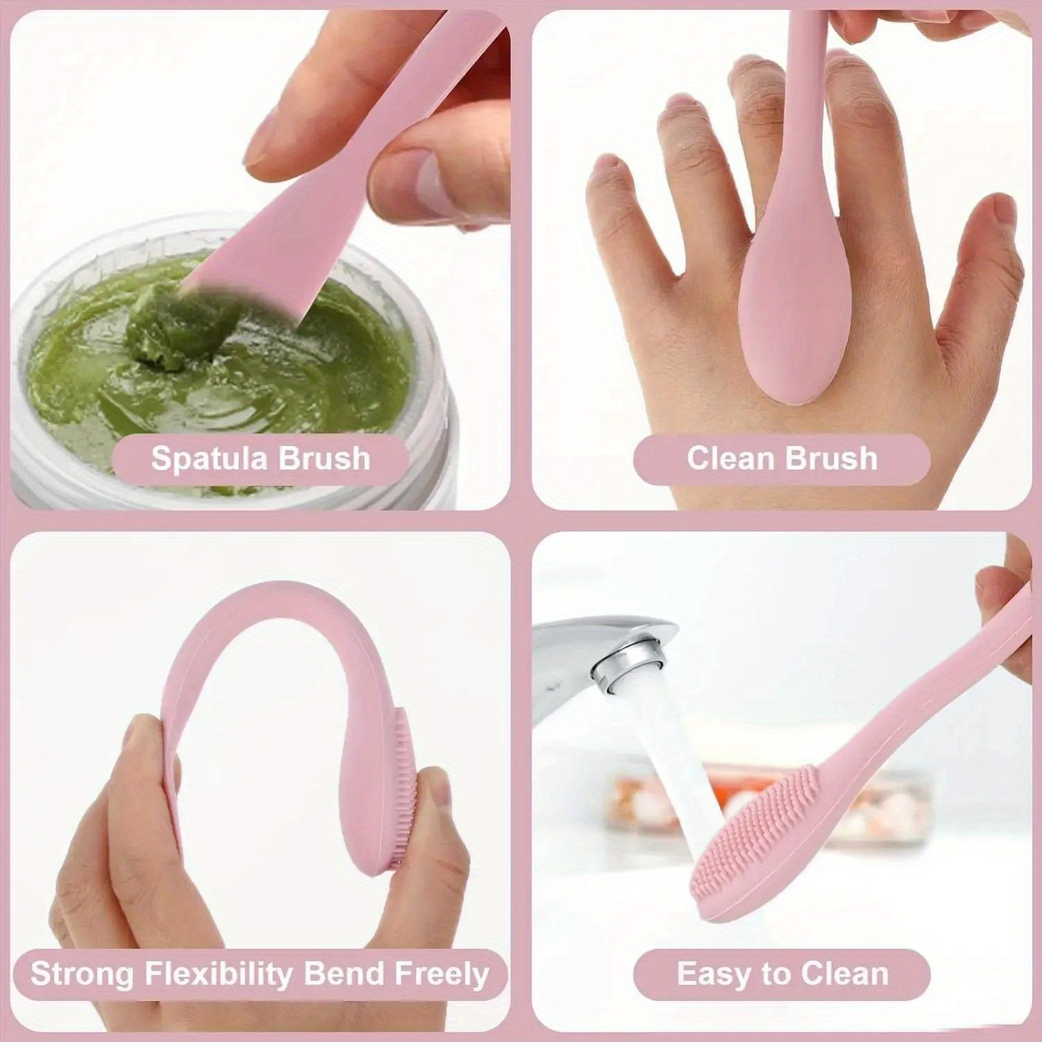 Double Head Facial Mask Brush  - Makeup Beauty Ro avaliação e preço