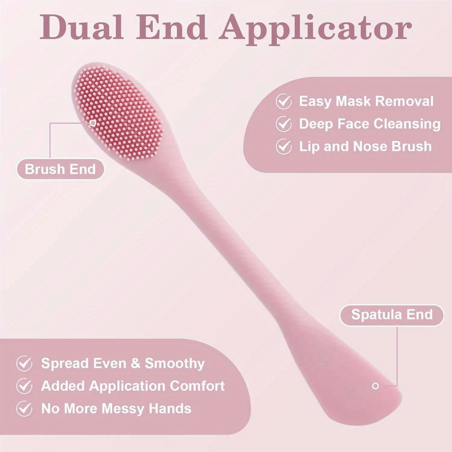 Double Head Facial Mask Brush  - Makeup Beauty Ro avaliação e preço