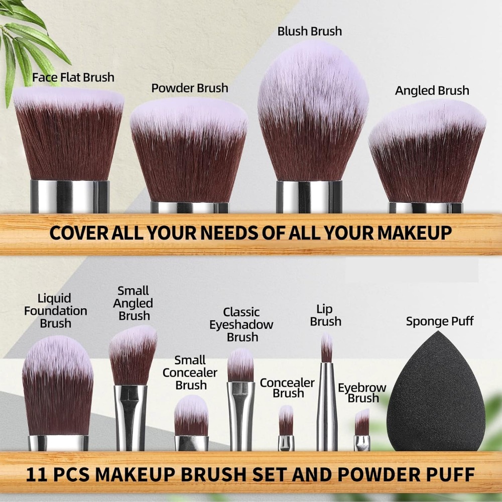 BS-MALL Makeup Brush Set 11Pcs - Makeup Beauty Ro avaliação e preço