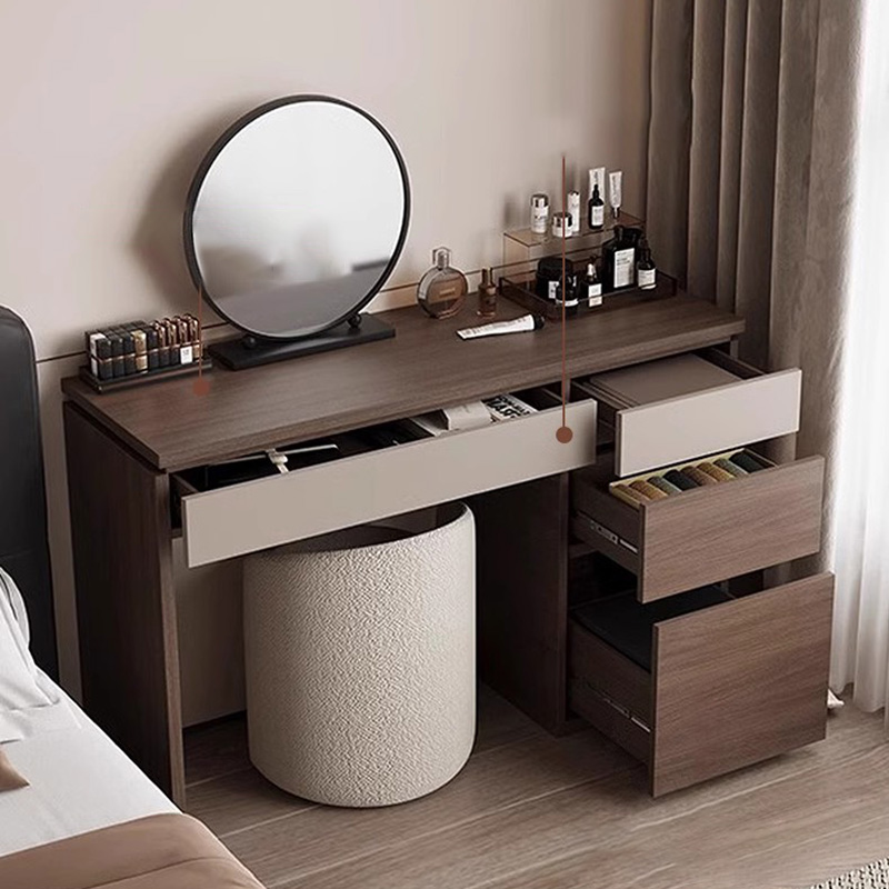 Wood Shelf Vanity Table Modern - Beauty Without Makeup avaliação e preço