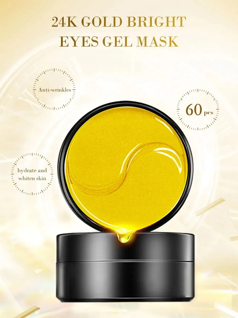 60pcs Golden Moisturizing Eye  - Collagen Eye Patch avaliação e preço