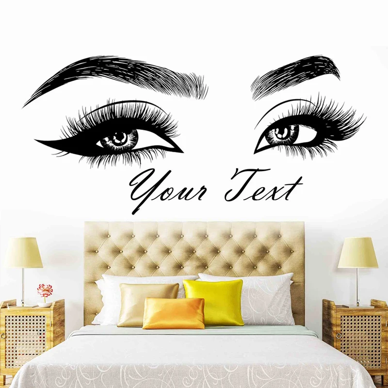 Eyelashes Brows Vinyl Sticker  - Makeup Is Beauty Quotes avaliação e preço