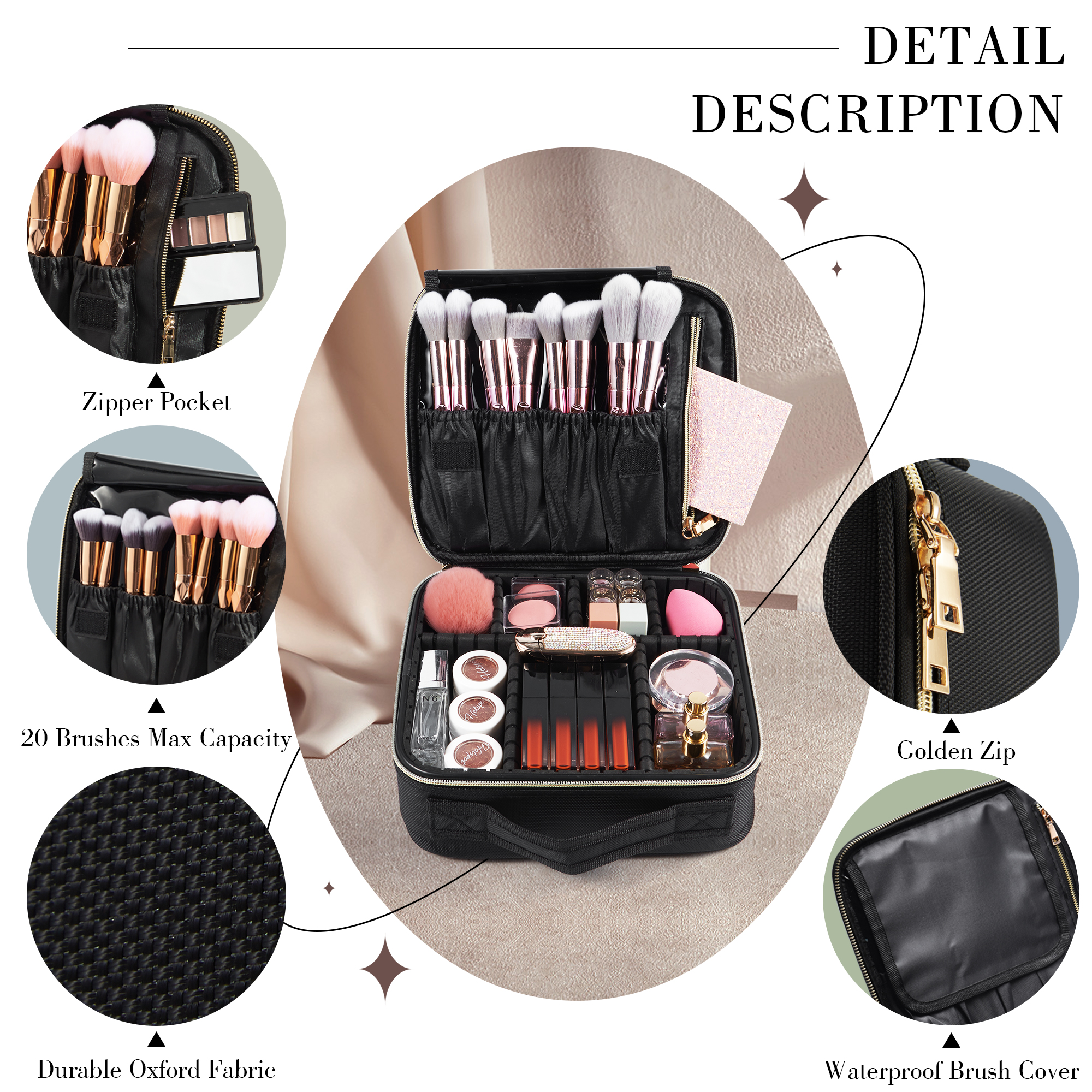 Cosmetic Case Makeup Bag Vanit - Beauty For You Makeup avaliação e preço