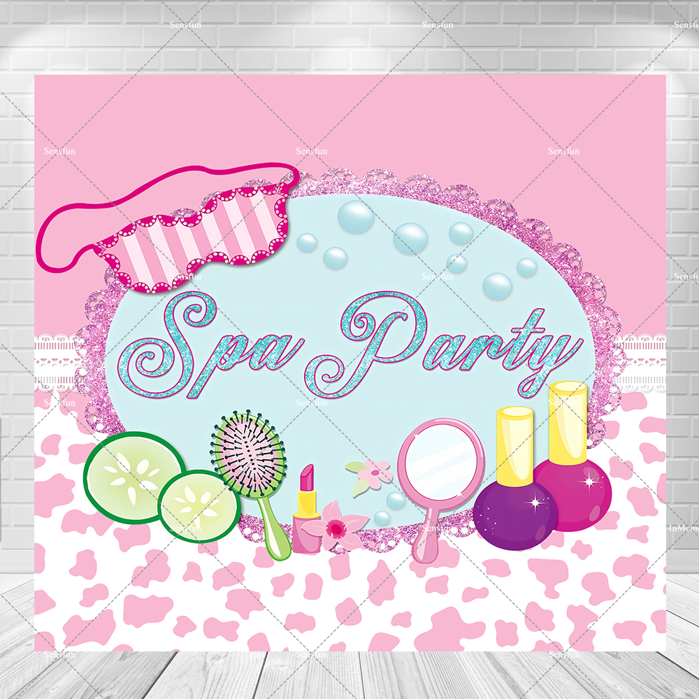 Spa Party Theme Backdrop for P - Beauty Makeup Girl Photo avaliação e preço