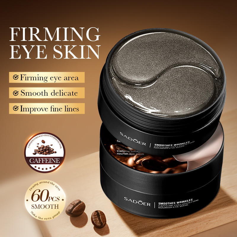 60pcs SADOER Caffeine Crystal  - Collagen Eye Patch avaliação e preço