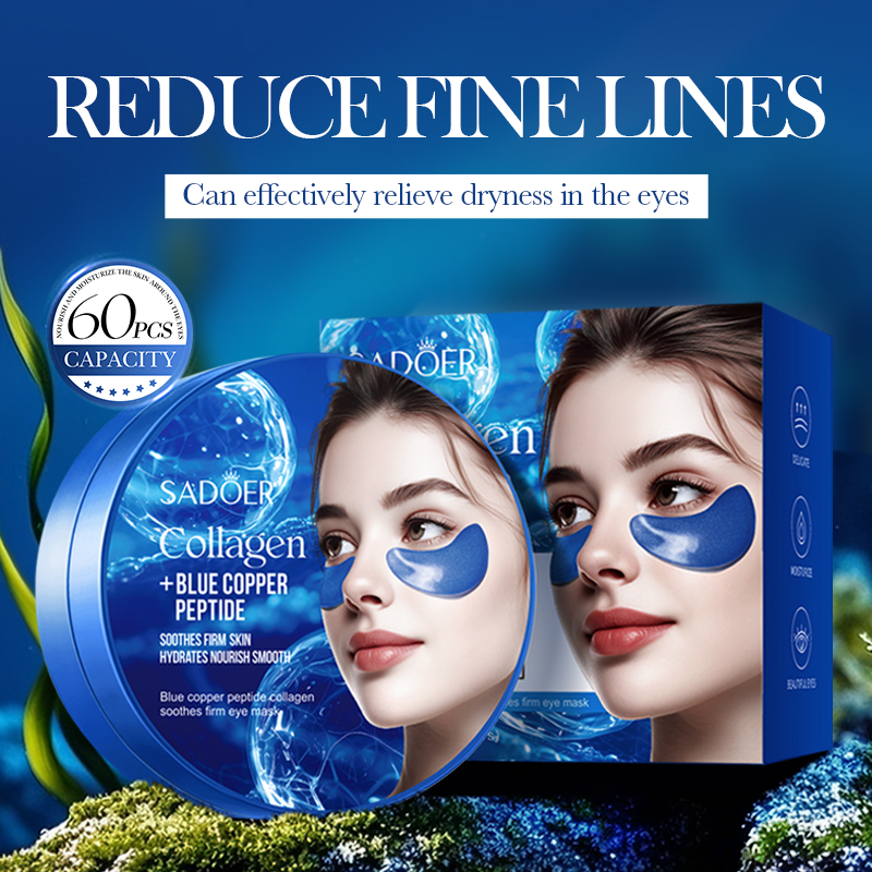 60pcs SADOER Caffeine Crystal  - Collagen Eye Patch avaliação e preço