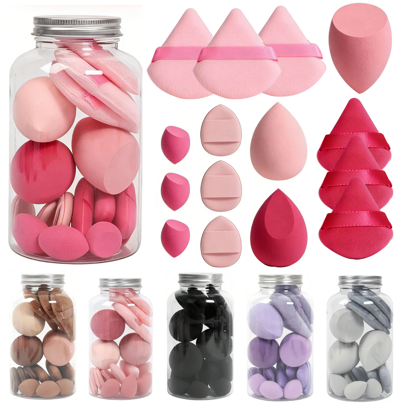 15 Pcs Makeup Sponge Set, Beau - Beauty Blender In Makeup avaliação e preço