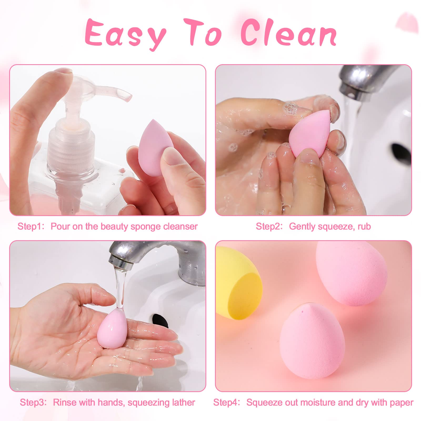 15 Pcs Makeup Sponge Set, Beau - Beauty Blender In Makeup avaliação e preço