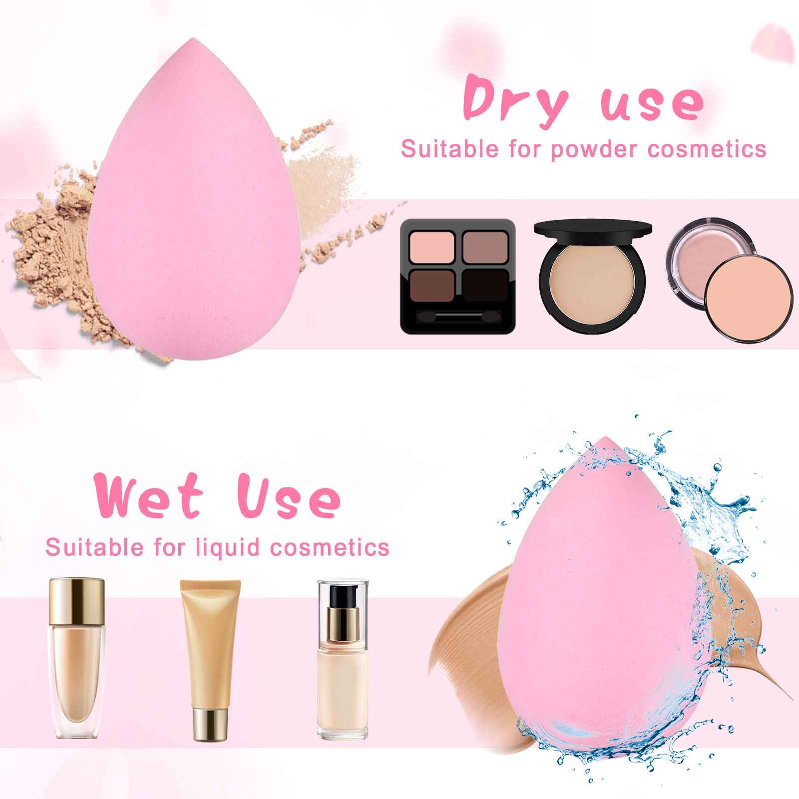 15 Pcs Makeup Sponge Set, Beau - Beauty Blender In Makeup avaliação e preço