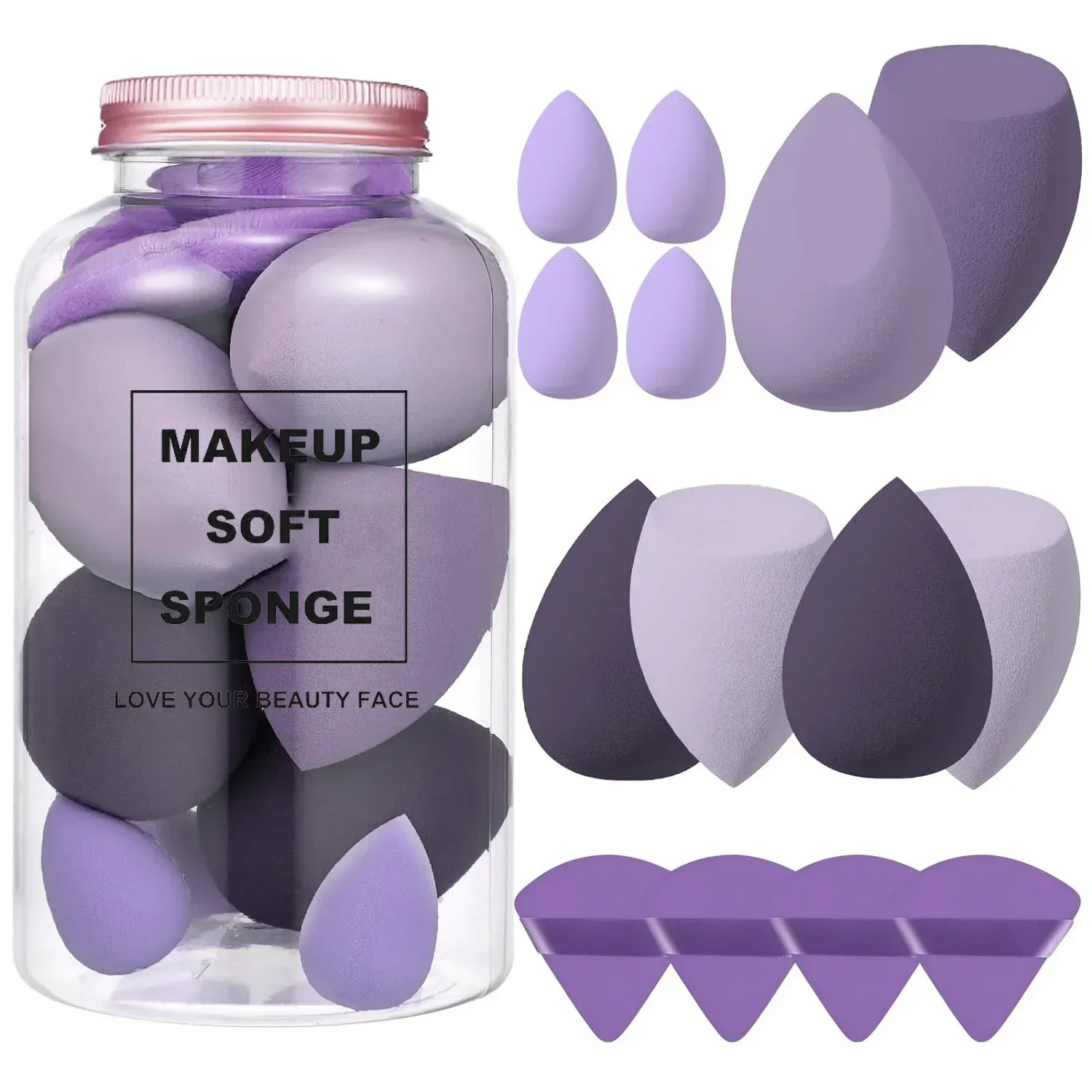 12/14Pcs Makeup Sponge Blender - Beauty Blender In Makeup avaliação e preço