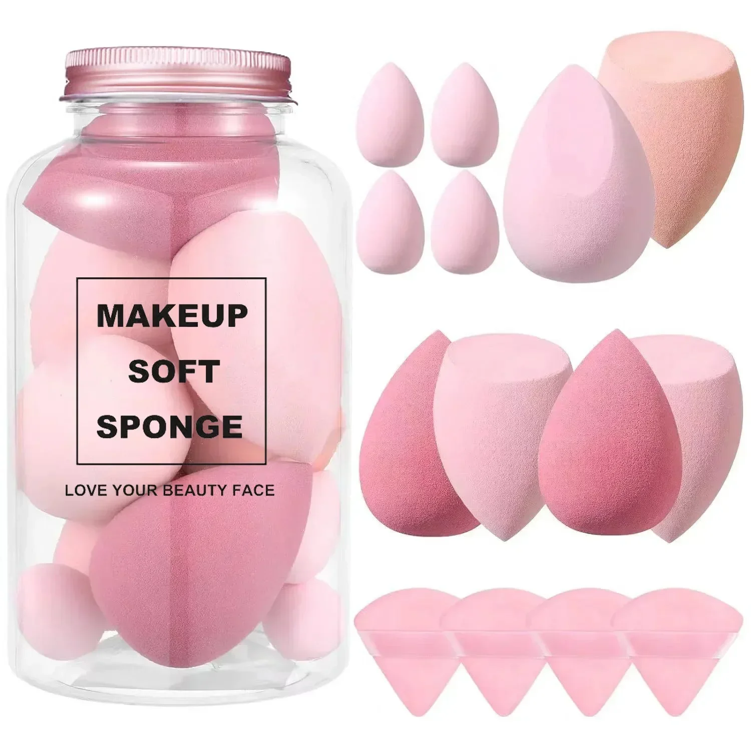 12/14Pcs Makeup Sponge Blender - Beauty Blender In Makeup avaliação e preço