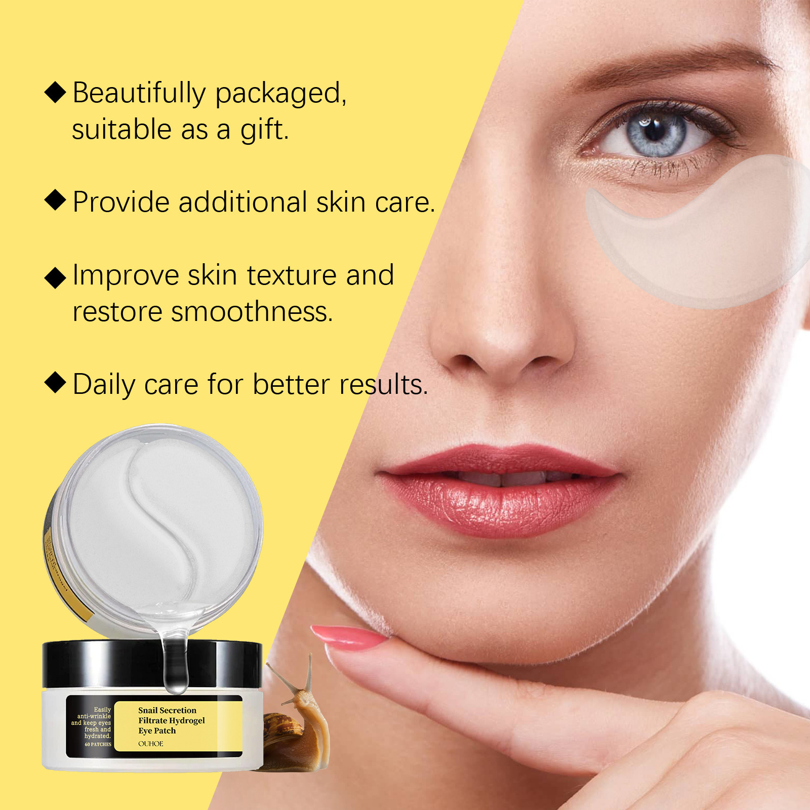 Firming Eye Patches Snail W-ri - Collagen Eye Patch avaliação e preço