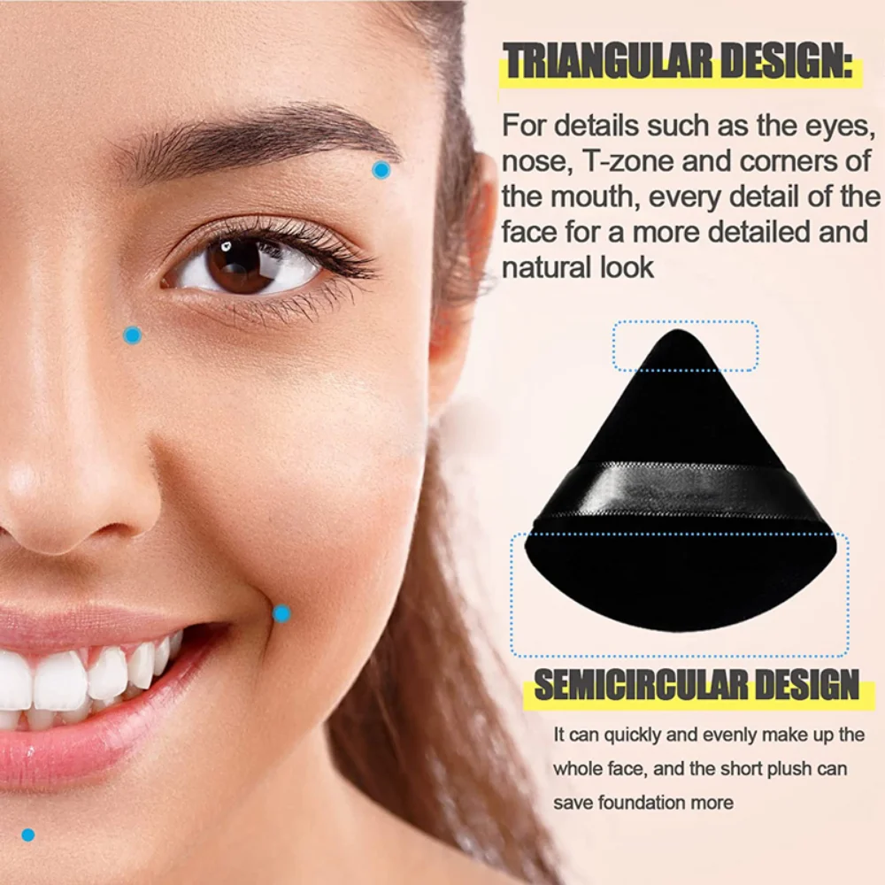 2/6Pcs Triangle Powder Puff Fa - Beauty Blender In Makeup avaliação e preço