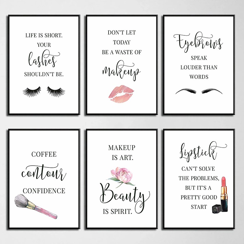Makeup Quotes Poster Eyelash E - Makeup Is Beauty Quotes avaliação e preço