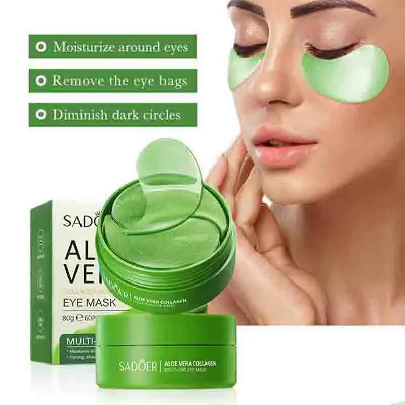 60pcs Aloe Vera Collagen Eye M - Collagen Eye Patch avaliação e preço