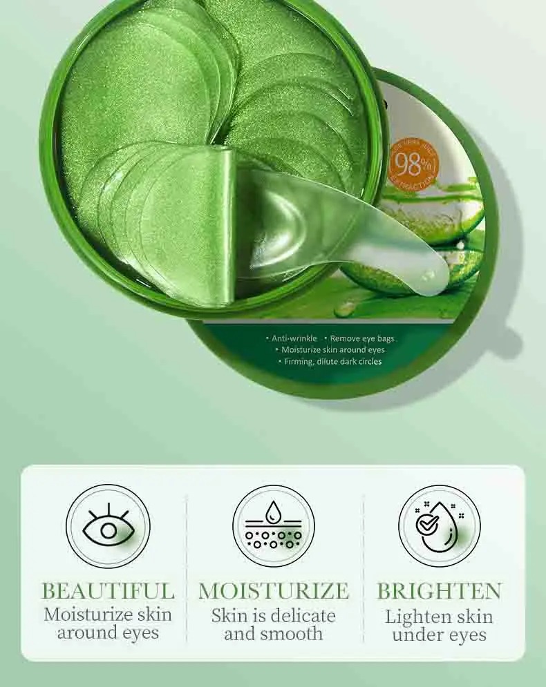 60pcs Aloe Vera Collagen Eye M - Collagen Eye Patch avaliação e preço