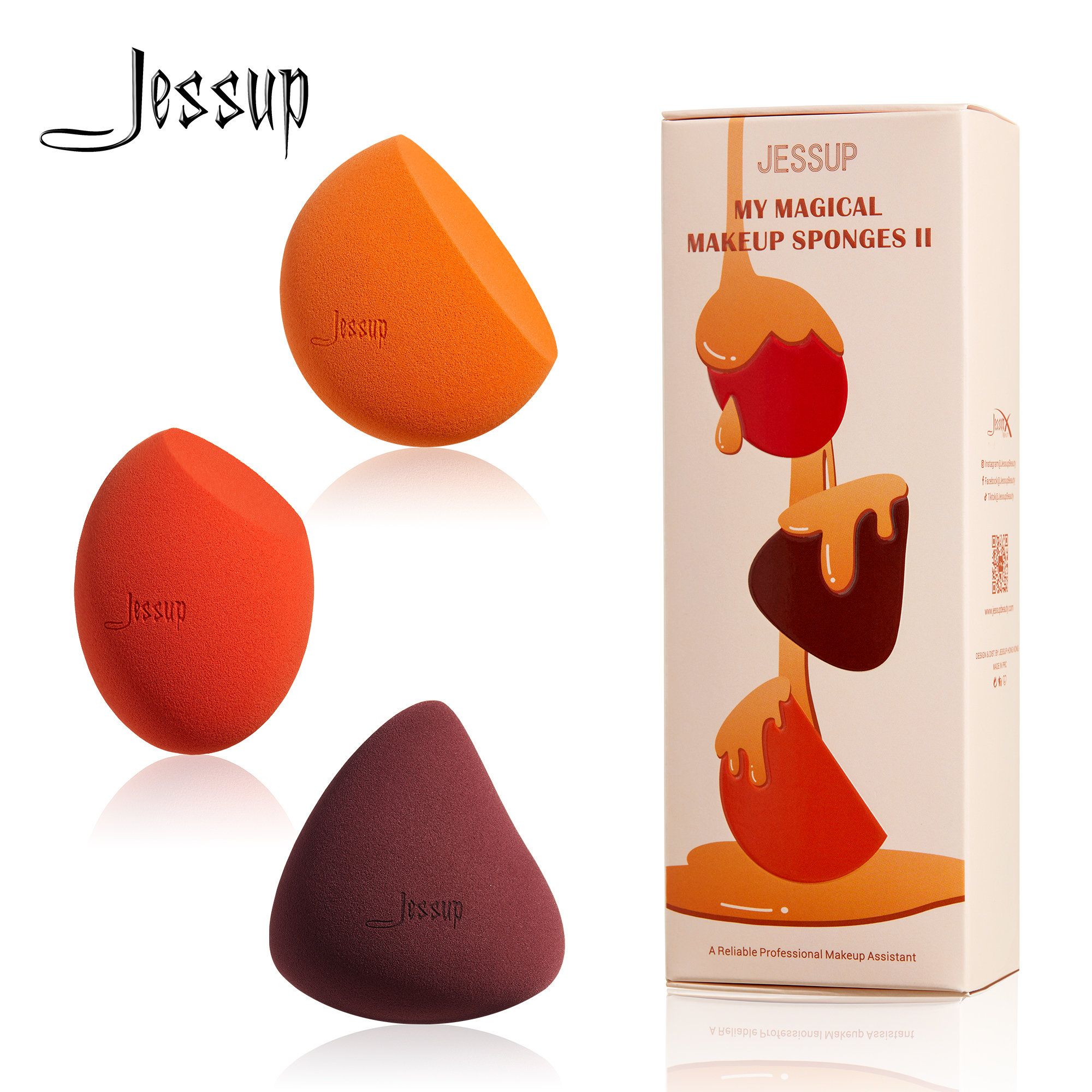 Jessup Makeup Sponges Set, 3pc - Beauty Blender In Makeup avaliação e preço
