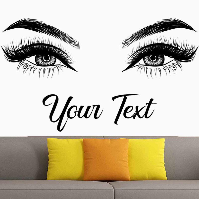 Eyelashes Brows Wall Decal Bea - Makeup Is Beauty Quotes avaliação e preço