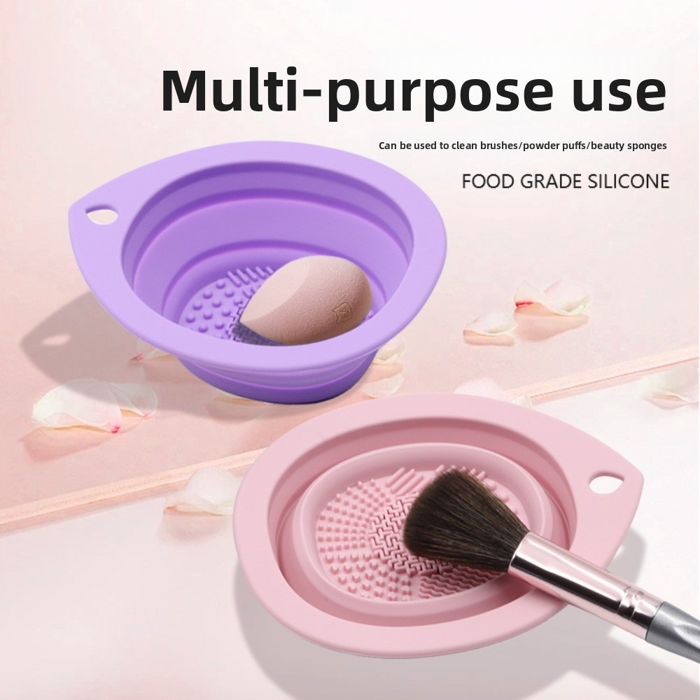 Silicone Folding Washing Bowl  - Beauty Blender In Makeup avaliação e preço