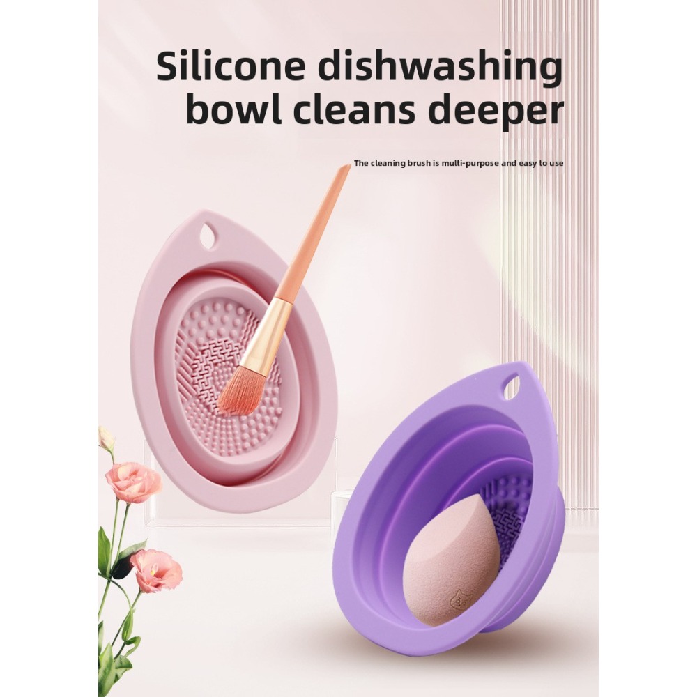 Silicone Folding Washing Bowl  - Beauty Blender In Makeup avaliação e preço
