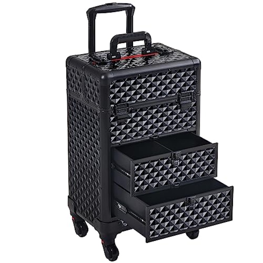 Rolling Makeup Train Case with - Beauty For You Makeup avaliação e preço