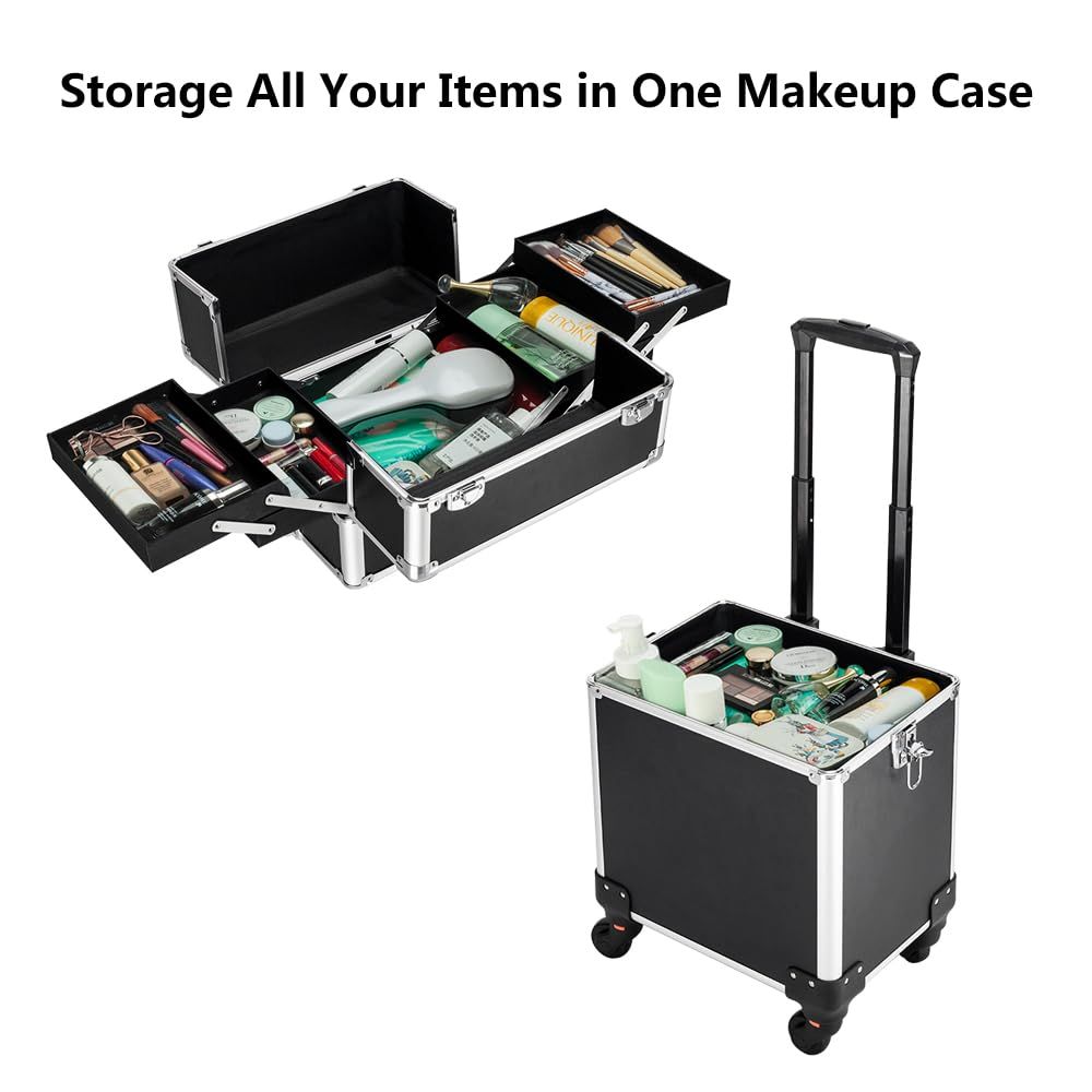 Aluminum 4-in-1 Rolling Makeup - Beauty For You Makeup avaliação e preço