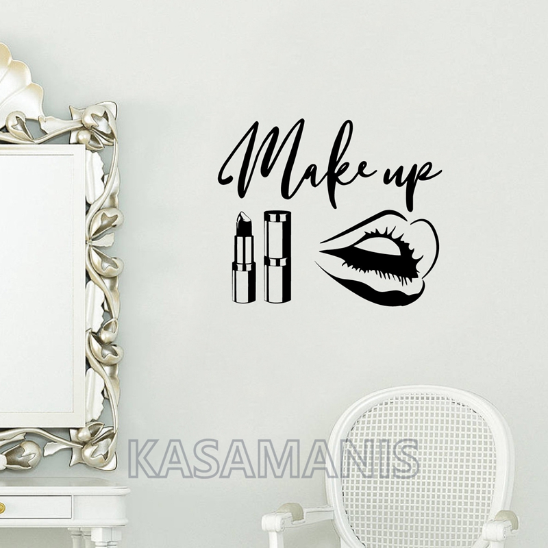 MakeUp Quote Wall Art Decals B - Makeup Is Beauty Quotes avaliação e preço