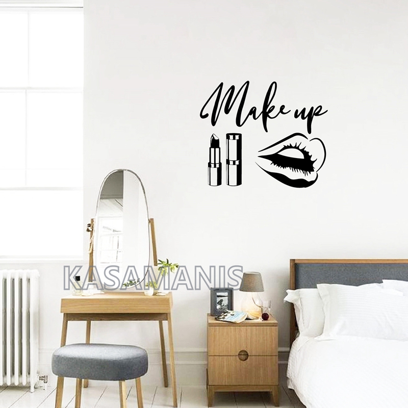 MakeUp Quote Wall Art Decals B - Makeup Is Beauty Quotes avaliação e preço