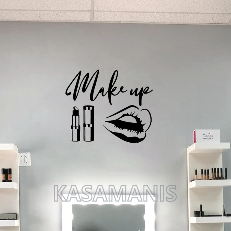 MakeUp Quote Wall Art Decals B - Makeup Is Beauty Quotes avaliação e preço