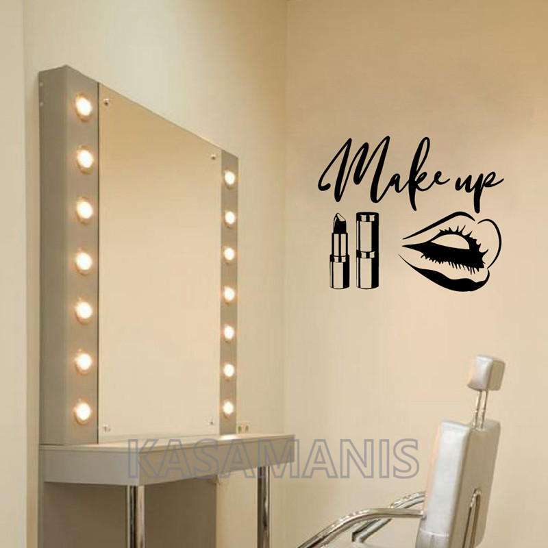MakeUp Quote Wall Art Decals B - Makeup Is Beauty Quotes avaliação e preço